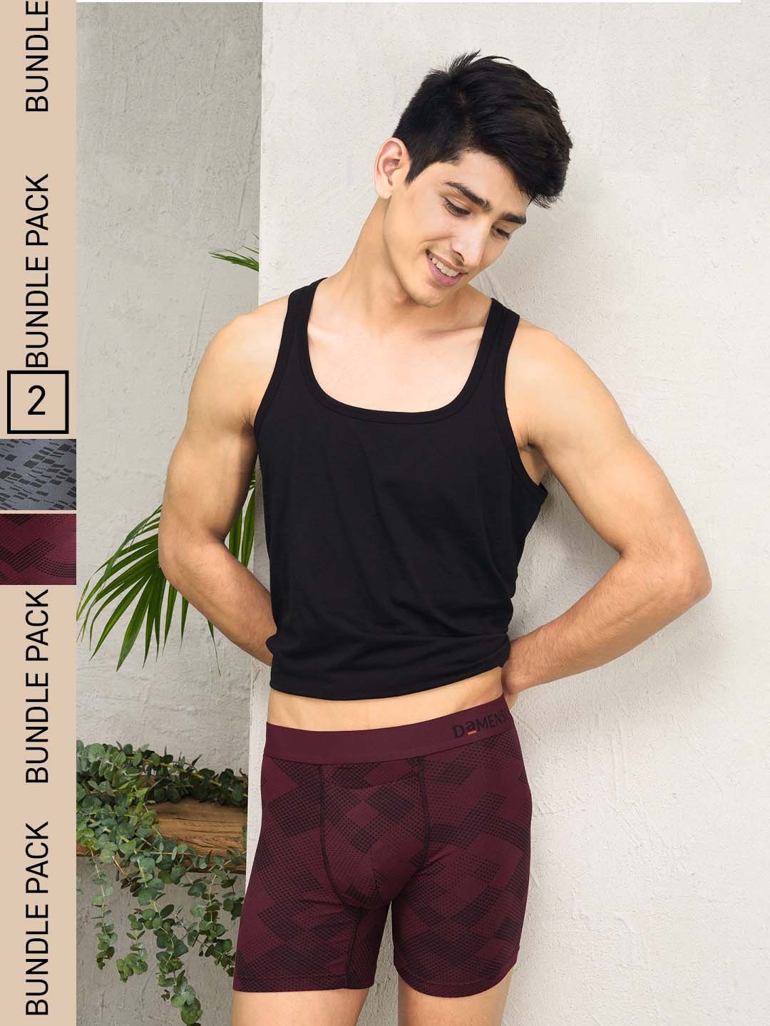 DaMENSCH Pack of 2 DEO-SOFT Printed Premium Egyptian Cotton-Modal Blend Trunk, Assorted