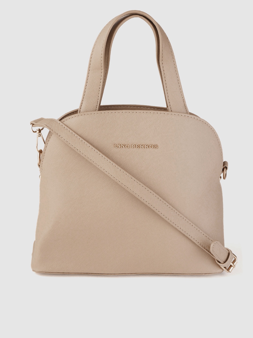 

Lino Perros Beige Solid Handheld Bag