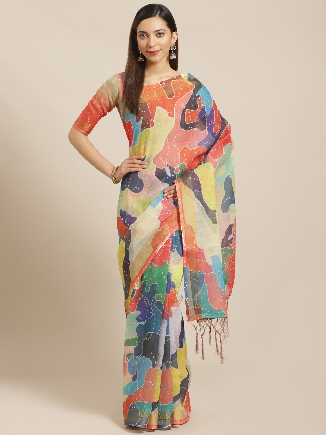 

Saree mall Multicoloured Printed Saree, Multi