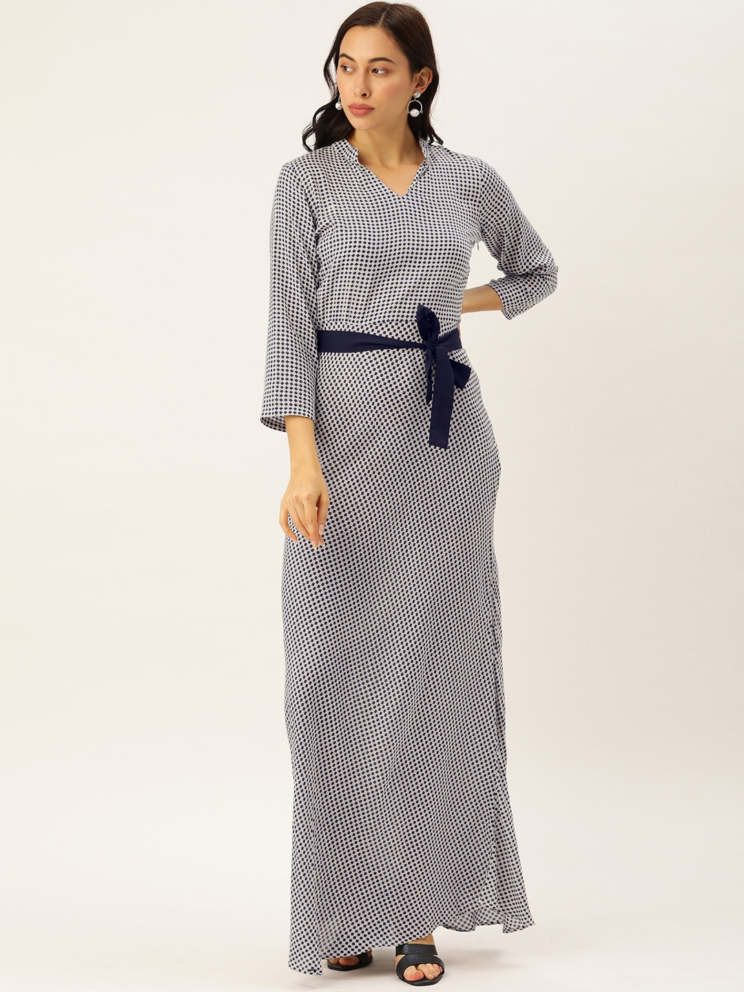 

Shubhangini Fashion Women White Printed Maxi Dress