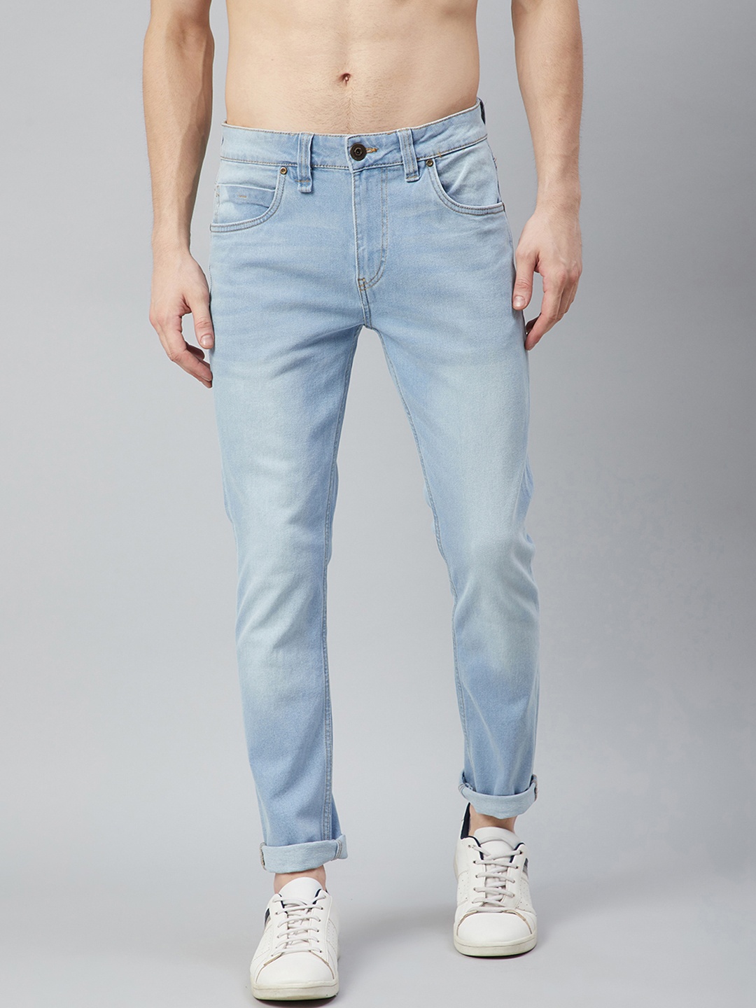 

The Roadster Lifestyle Co Men Blue Skinny Fit Light Fade Stretchable Jeans