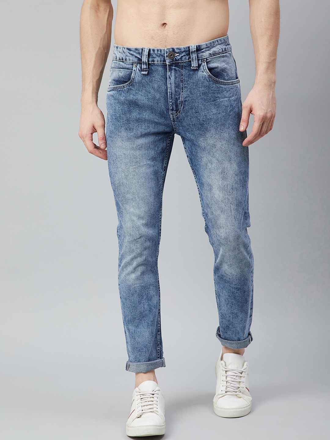 

The Roadster Lifestyle Co Men Blue Skinny Fit Light Fade Stretchable Jeans