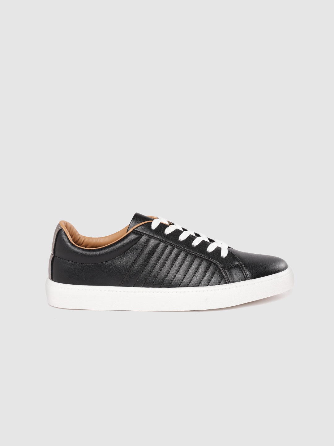 

DressBerry Women Black Solid Lace-up Sneakers
