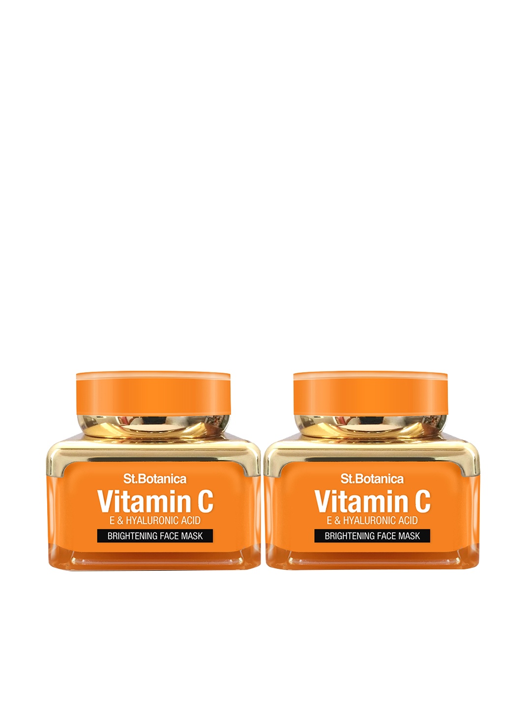 

StBotanica Vitamin C, E & Hyaluronic Acid Brightening Face Mask, 50g-Pack Of 2, Gold