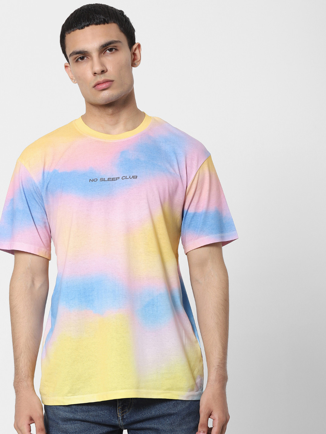 

Jack & Jones Men Yellow Printed Round Neck T-shirt