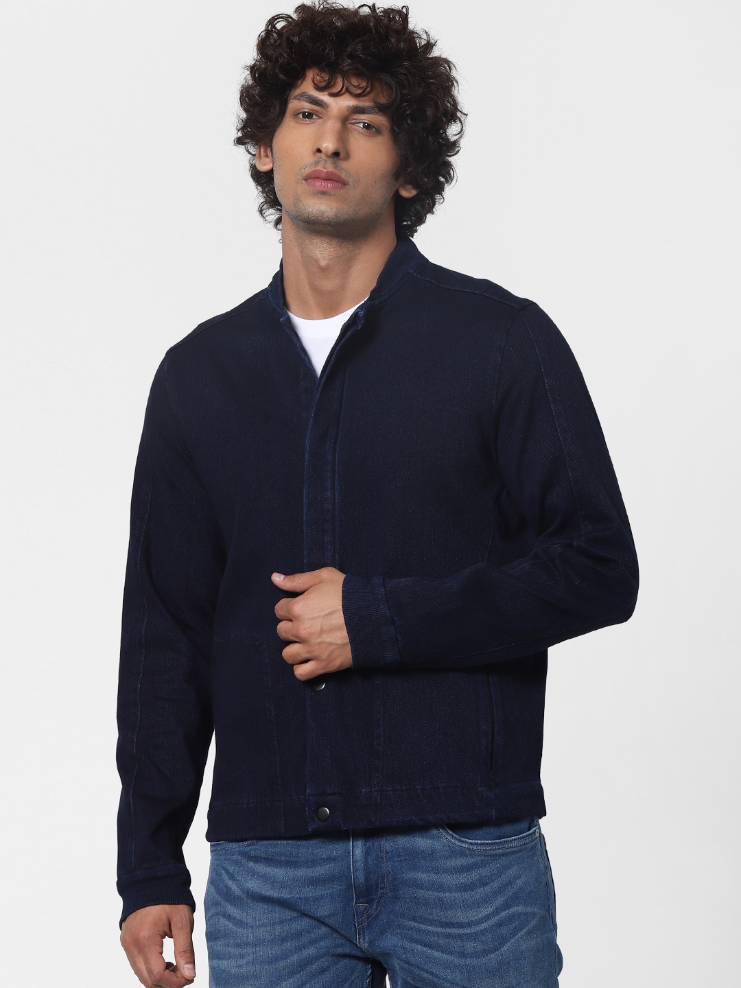 

Jack & Jones Men Blue Open Front Jacket