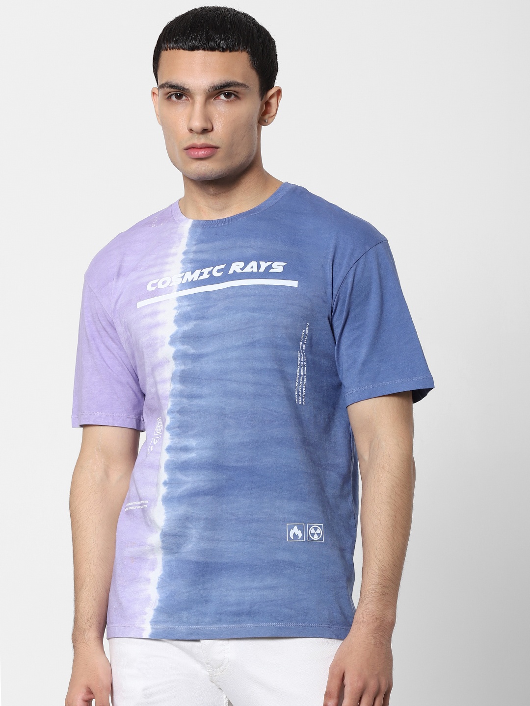 

Jack & Jones Men Navy Blue Printed Round Neck T-shirt