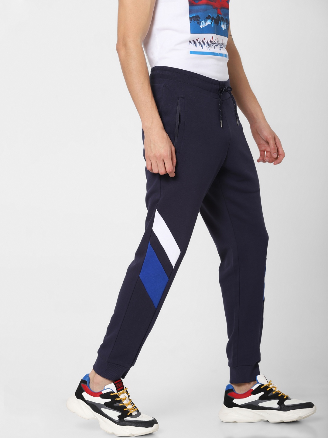 

Jack & Jones Men Navy Blue Regular Fit Solid Joggers