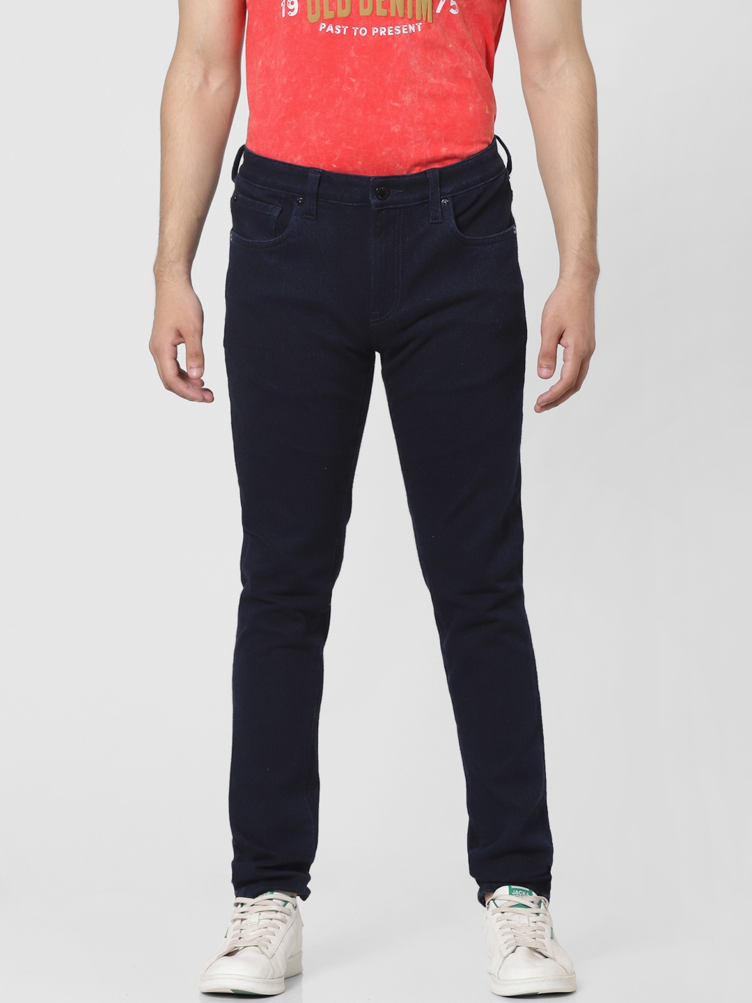 

Jack & Jones Protect Men Blue Ben Skinny Fit Low-Rise Clean Look Stretchable Jeans