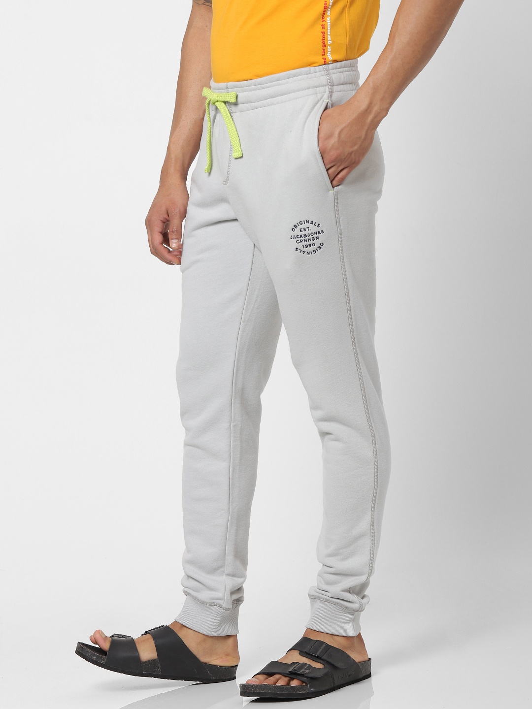

Jack & Jones Men Grey Straight Fit Solid Joggers
