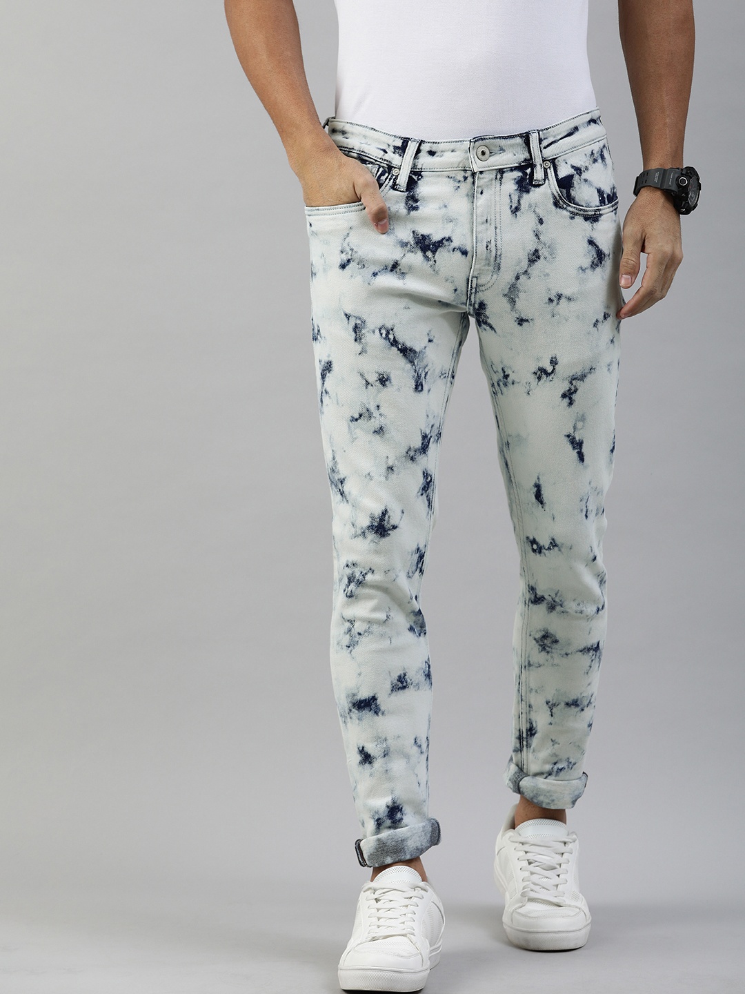 

Jack & Jones Men Blue Skinny Fit Low-Rise Clean Look Stretchable Jeans