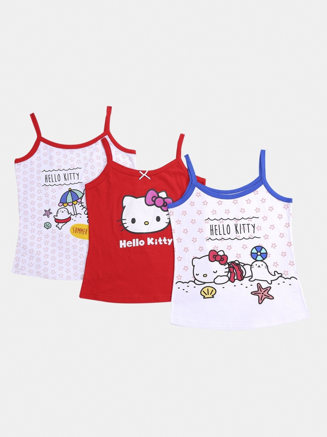 

Bodycare Kids Girls Pack Of 3 Assorted Hello Kitty Innerwear Vests KIA9202-PK001