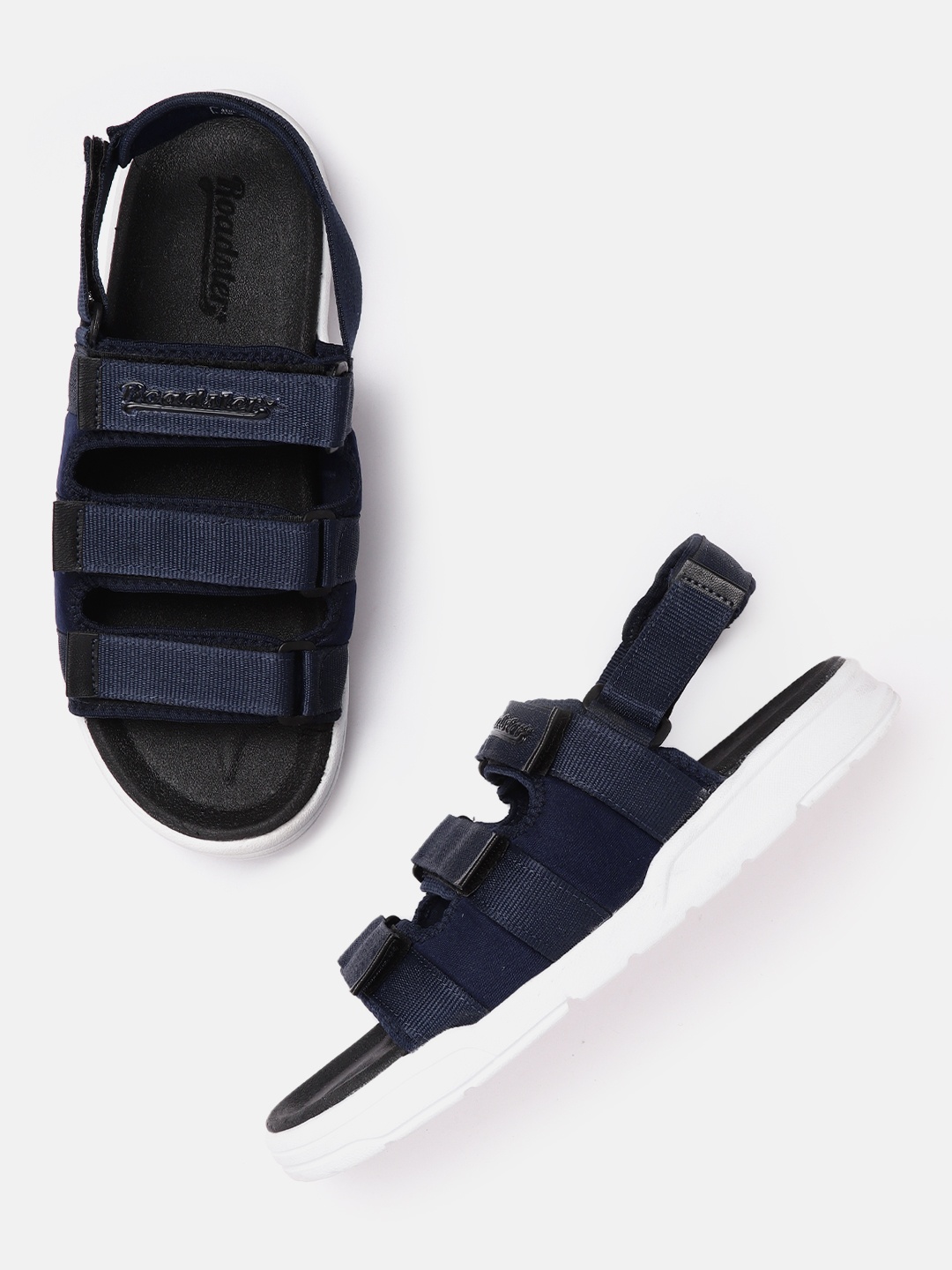 

The Roadster Lifestyle Co Men Navy Blue Solid Sports Sandals