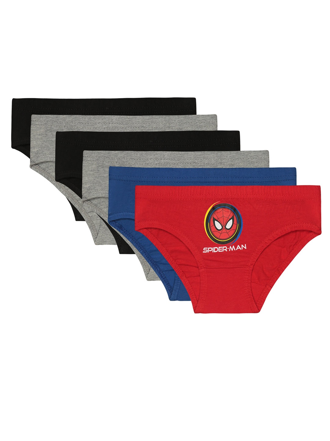Bodycare Kids Boys Grey Pack Of 6 Ben 10 Assorted Briefs-KIA804-PK001