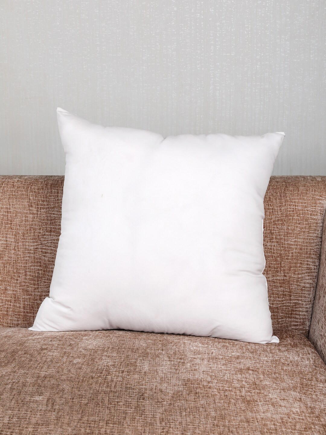 

My Gift Booth White Solid Square Cushion with Filling