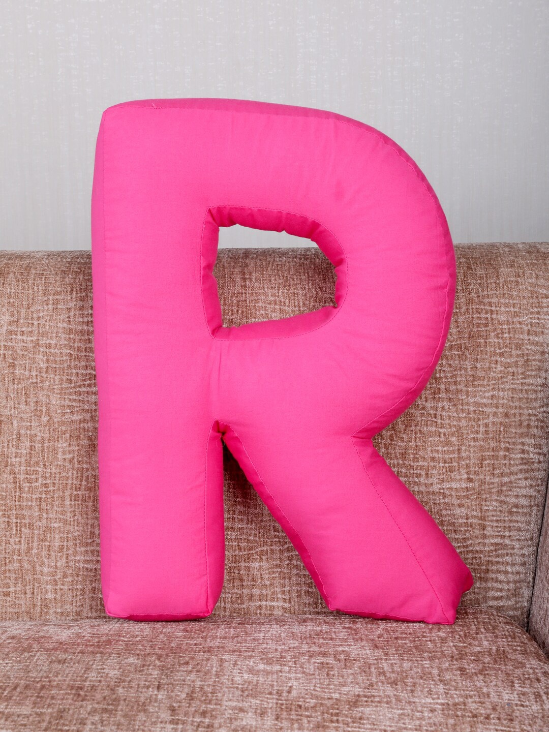 

My Gift Booth Pink Solid R-Shaped Cushion with Filling