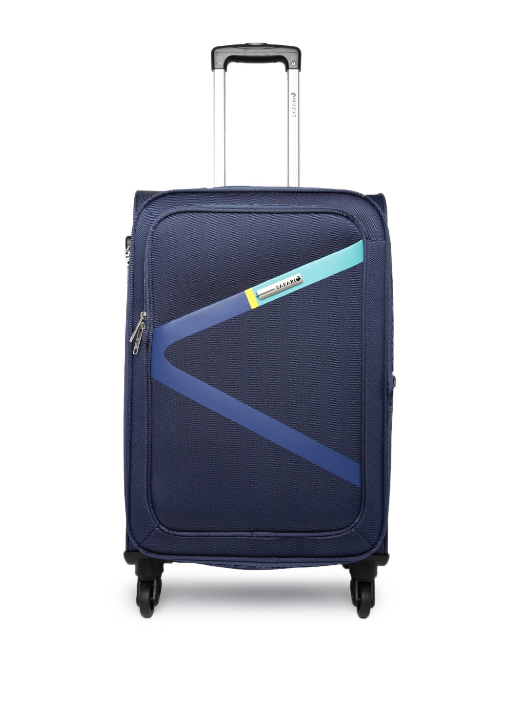 

Safari Navy Medium Trolley Bag, Navy blue