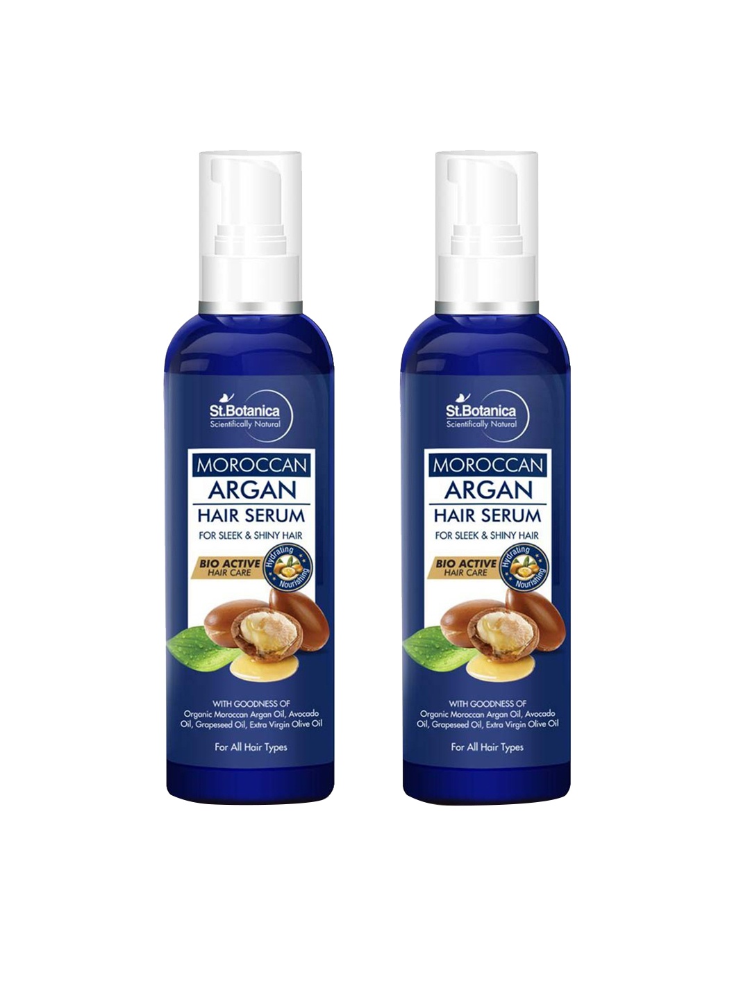 

StBotanica Set Of 2 Moroccan Argan Hair Serum 240ml, Blue