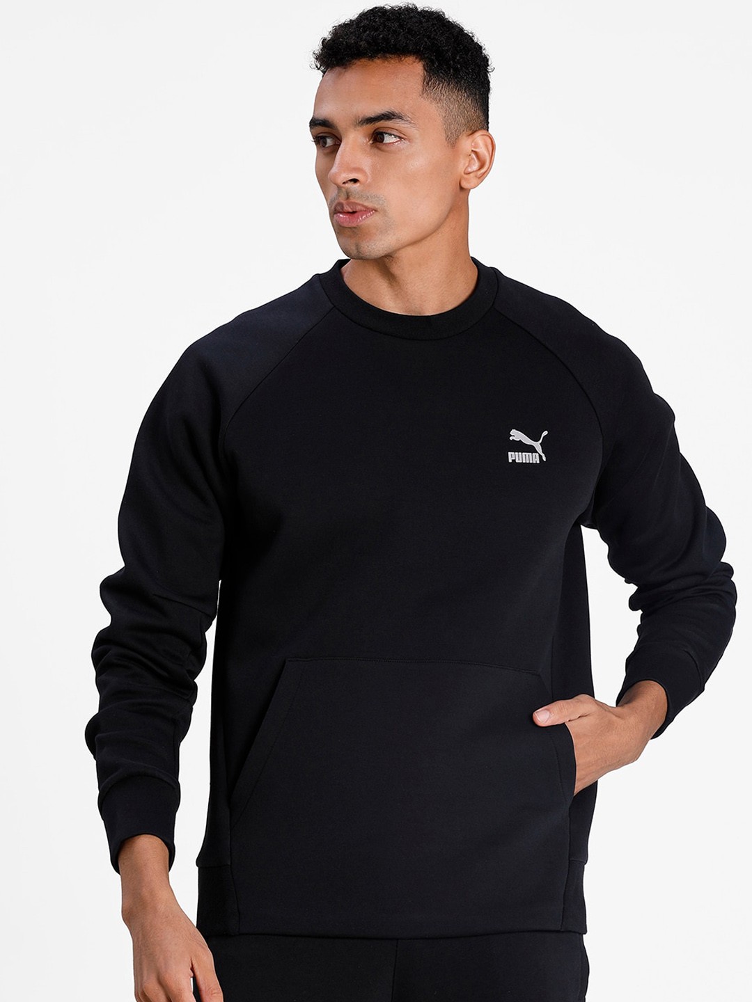 

Puma Men Black Classics Tech Sweatshirt