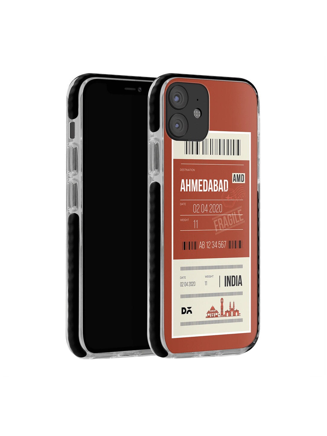 

DailyObjects Men Red & Beige Ahmedabad City Tag iPhone 12 Mini Stride Back Cover