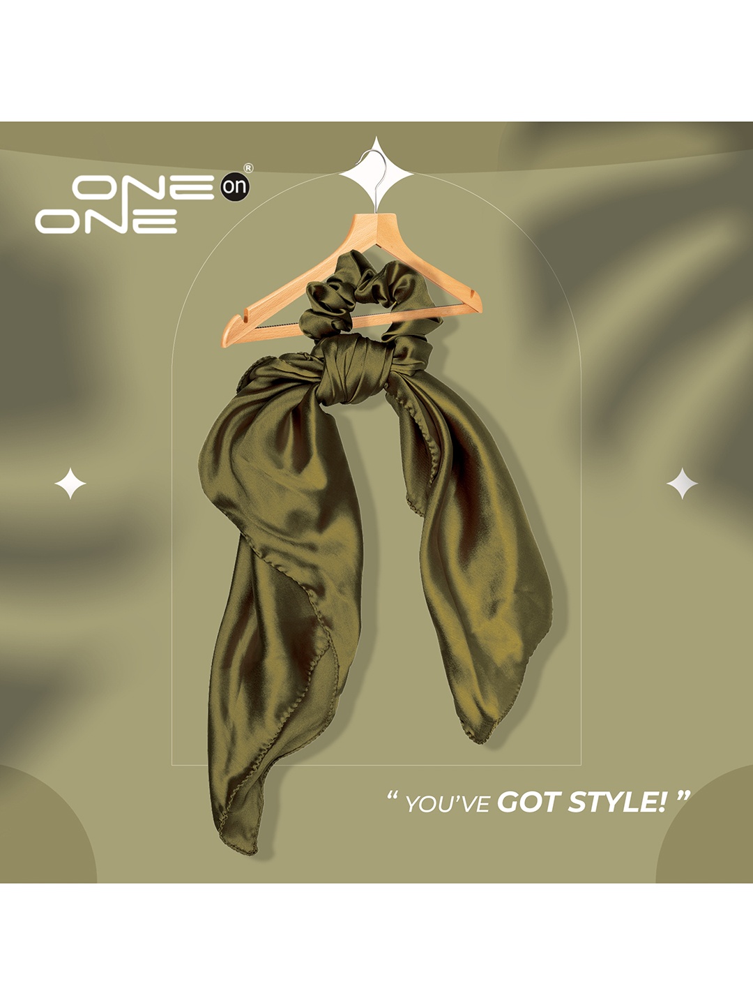 

ONE on ONE Olive Green Ponytail Holders