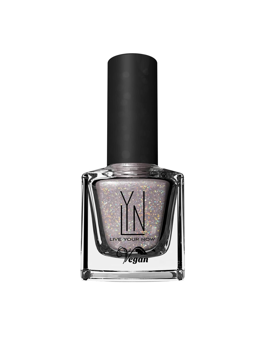 

LYN LIVE YOUR NOW Gun Metal-Toned Fast Dry Non Toxic Nail Polish, Metallic