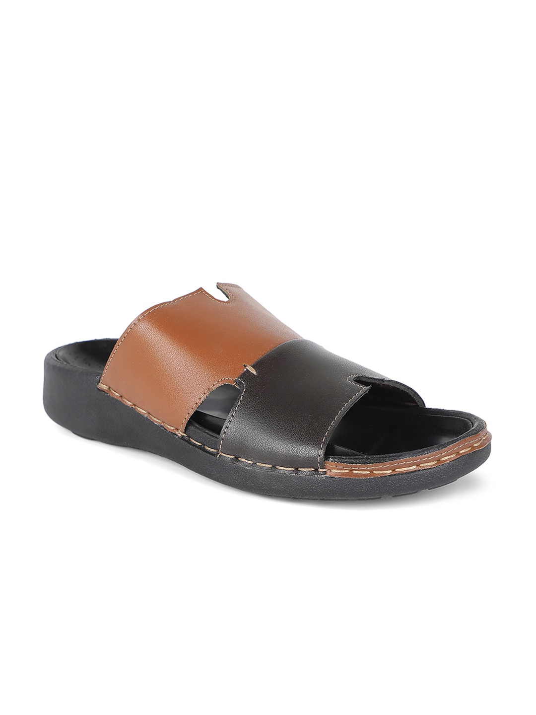 

Khadims Men Brown Comfort Sandals