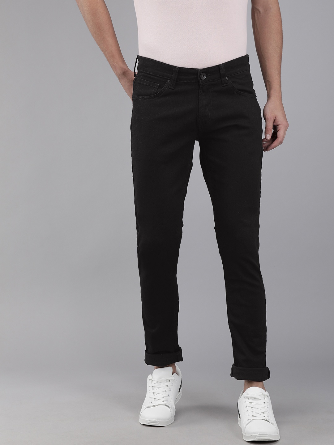 

SPYKAR Men Black Skinny Fit Low-Rise Clean Look Stretchable Jeans