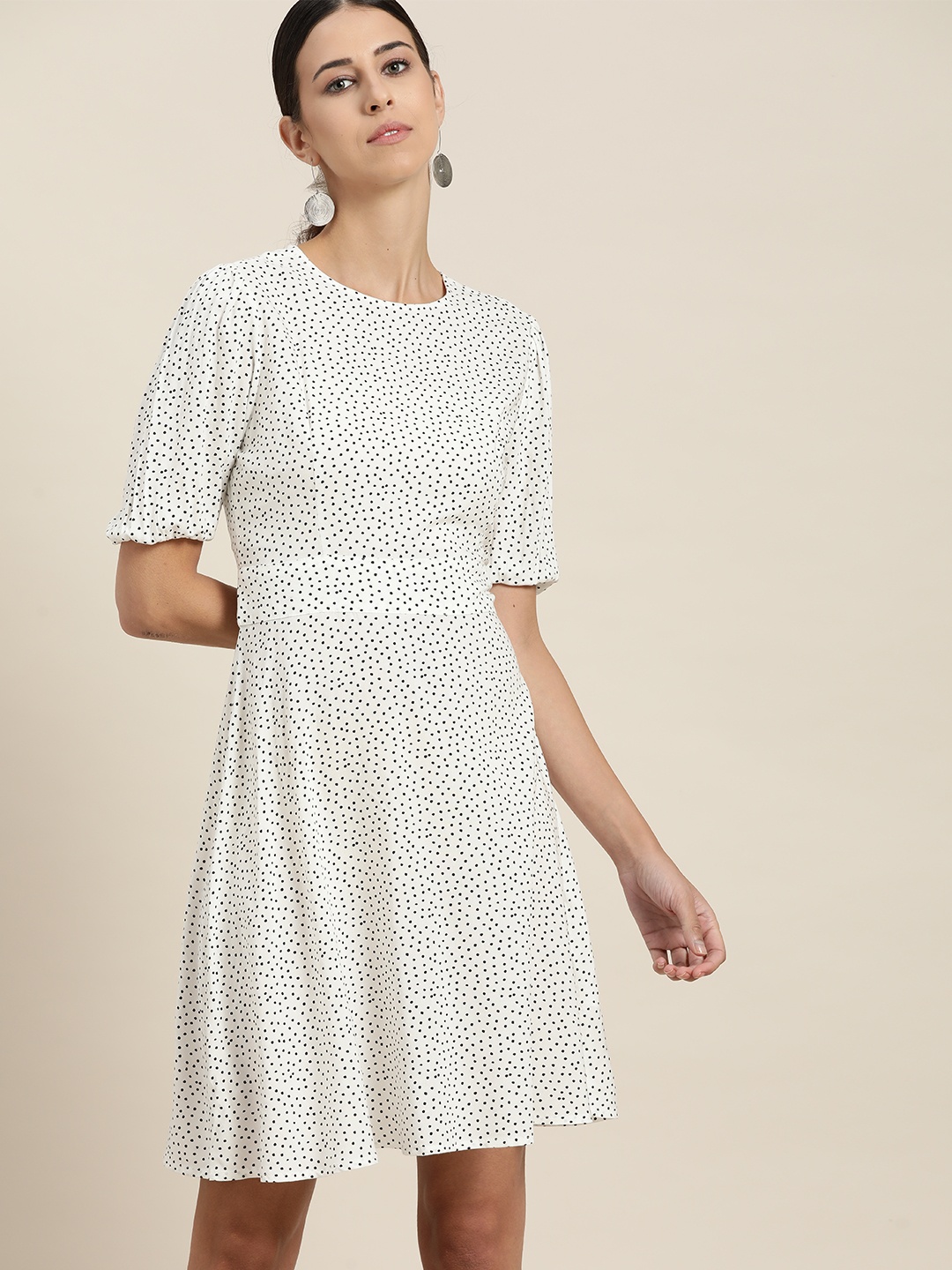 

her by invictus White & Black A-Line Dress