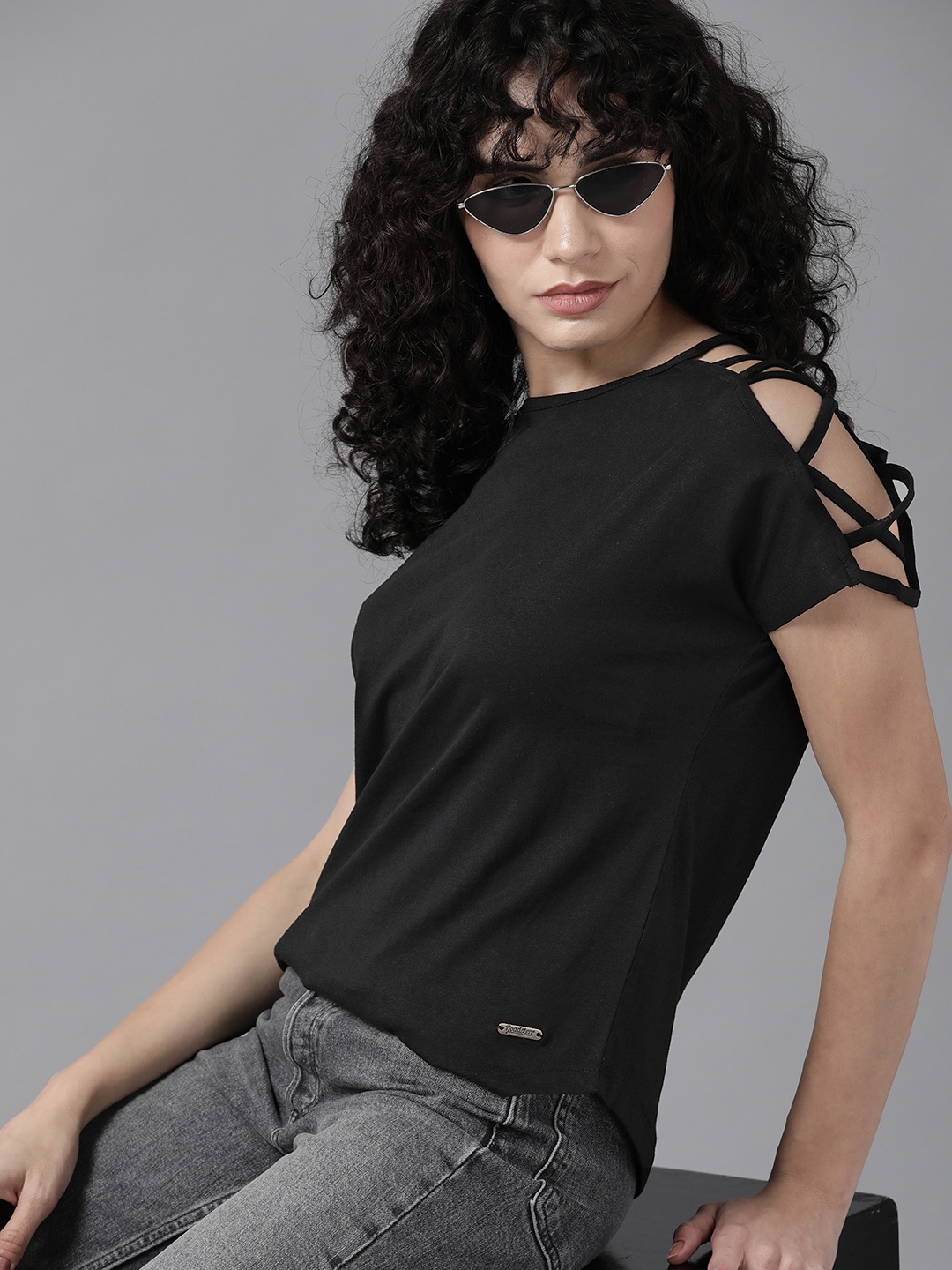 

Roadster Black Pure Cotton Solid Top