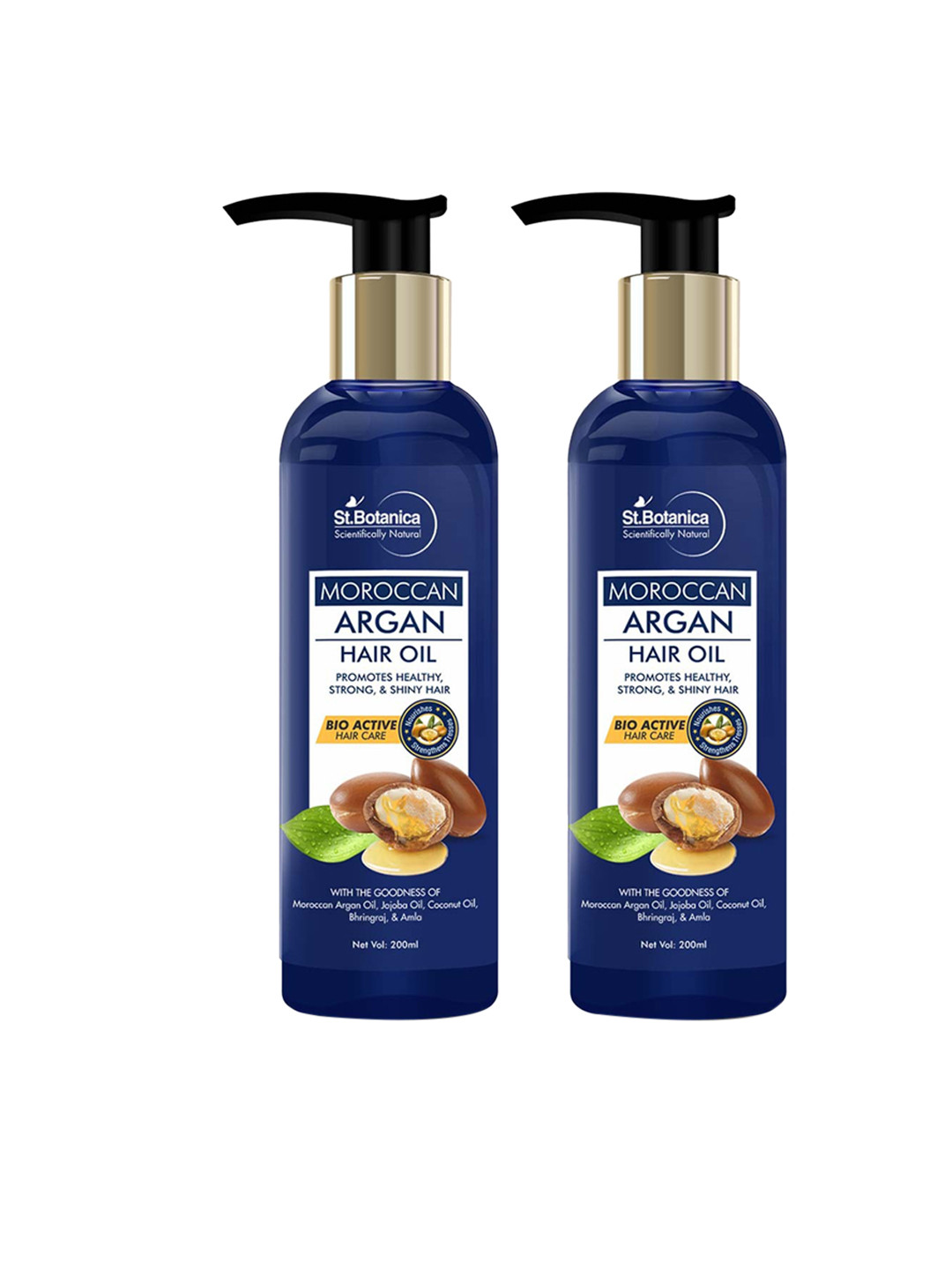 

StBotanica Pack Of 2 Moroccan Argan Hair Oil 400ml, Blue