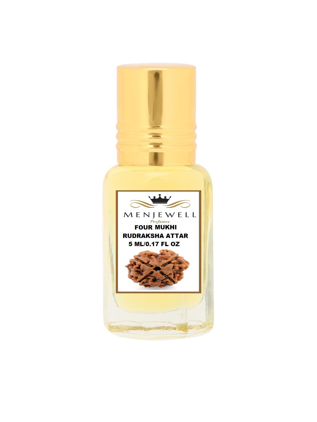 

Menjewell Fragrances Four Mukhi Rudraksha Attar 5ml, Transparent