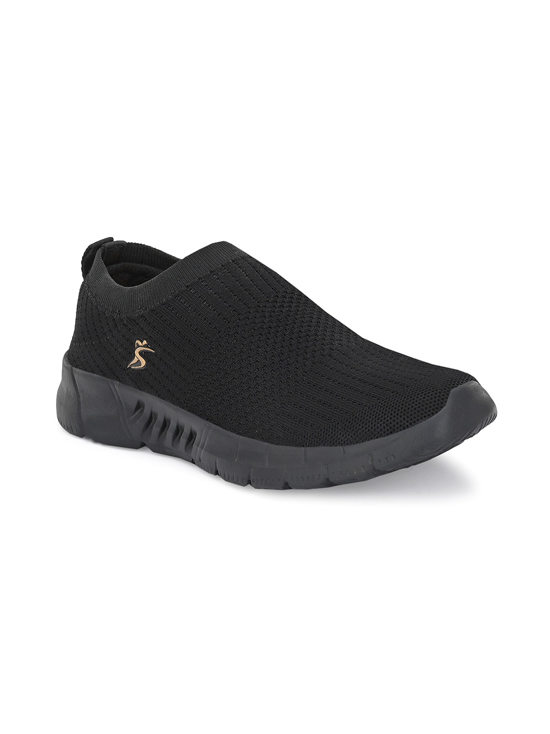 

San Frissco Men Black Mesh Running Shoes