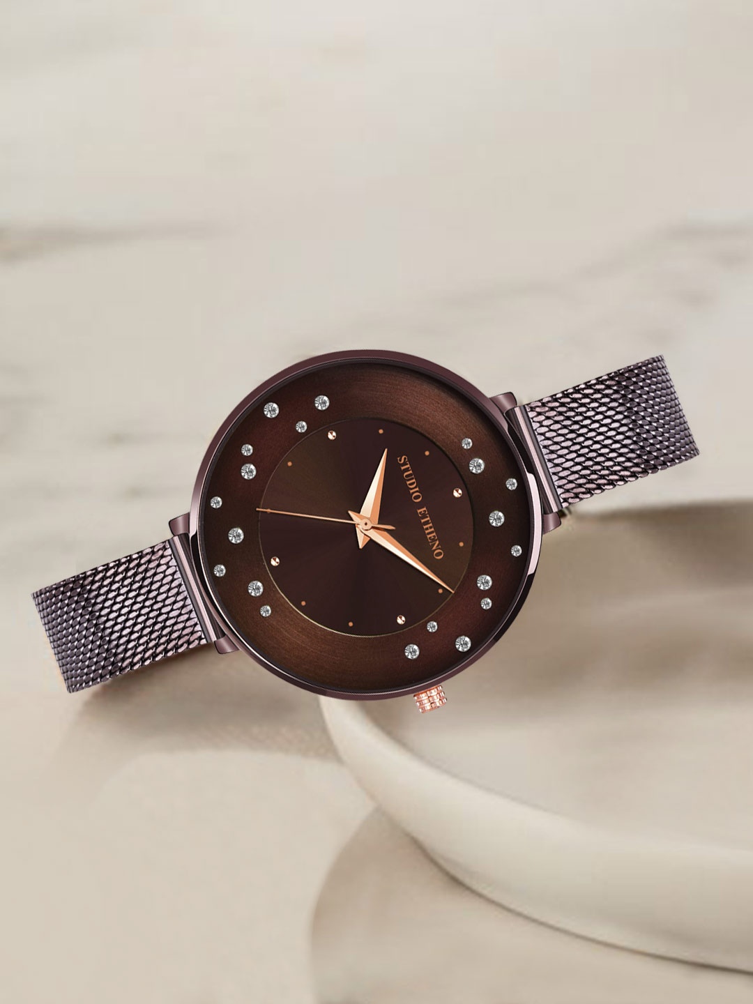 

STUDIO ETHENO Women Brown Analogue Watch