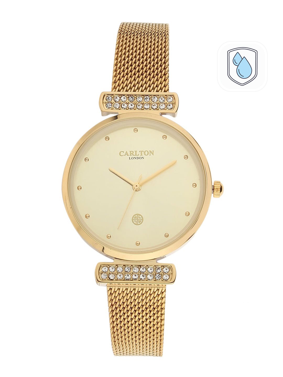 

Carlton London Women Gold-Toned Analogue Watch