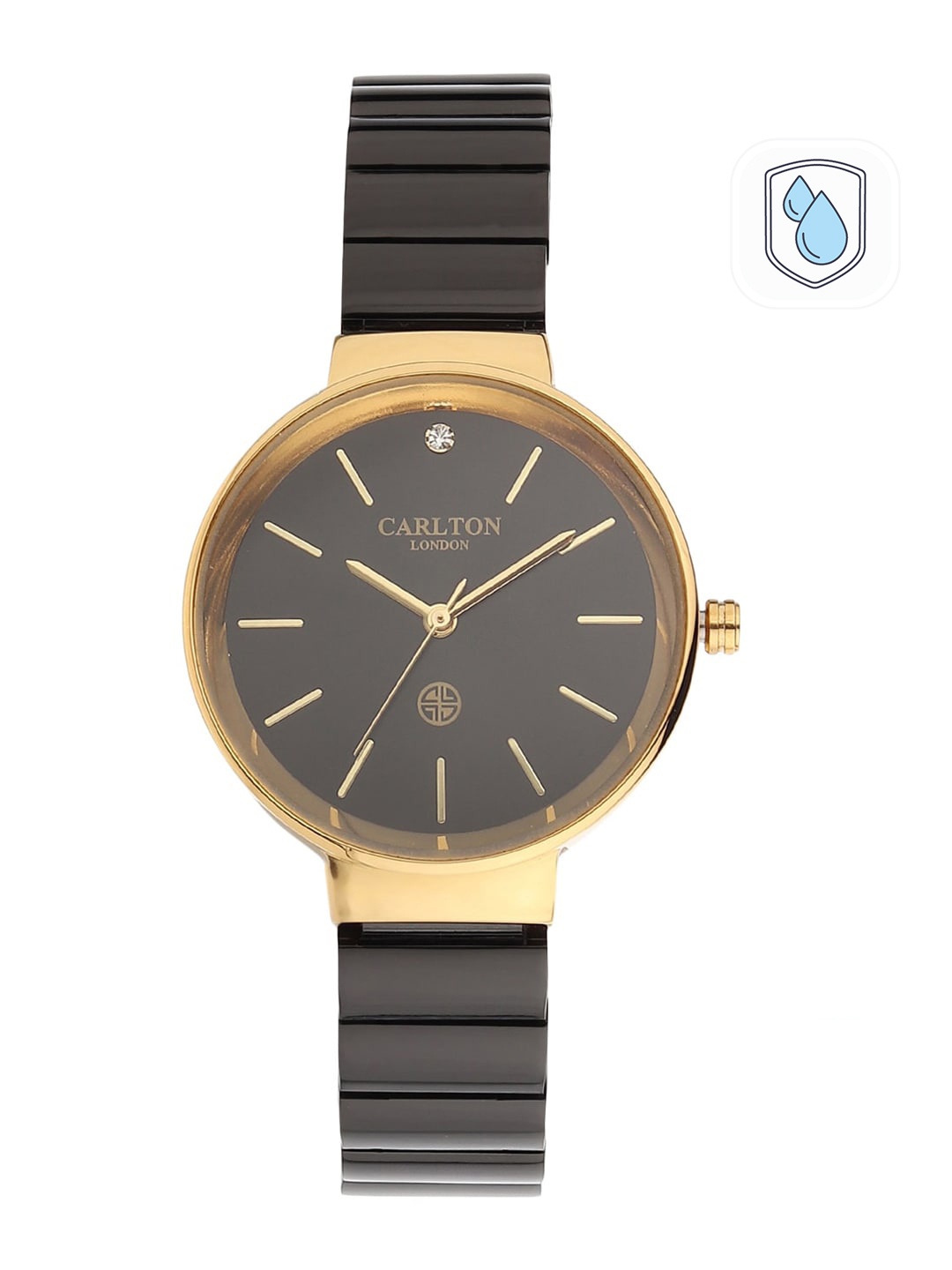 

Carlton London Women Black Analogue Watch CL044GBK2