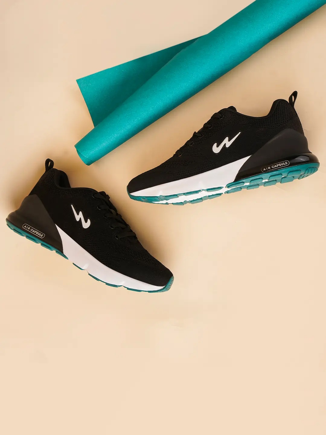 

CAMPUS Men NORTH PLUS Black Mesh Running Shoes