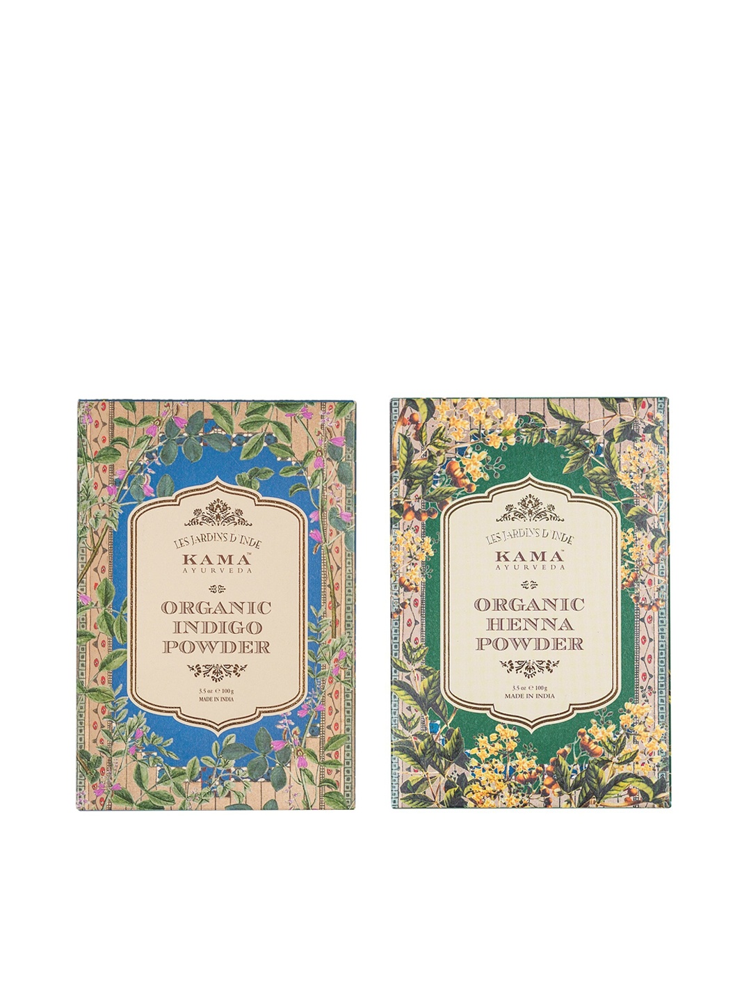 

KAMA AYURVEDA Set Of Organic Henna Powder & Organic Indigo Powder Hair Color, Green