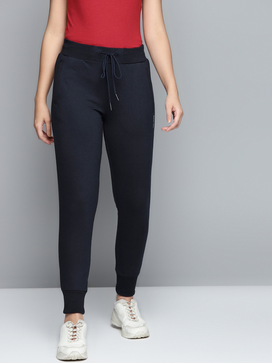 

Alcis Women Navy Blue Solid Track Pants