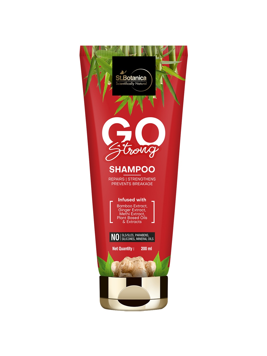 

StBotanica Unisex Go Strong Shampoo 200ml, Red