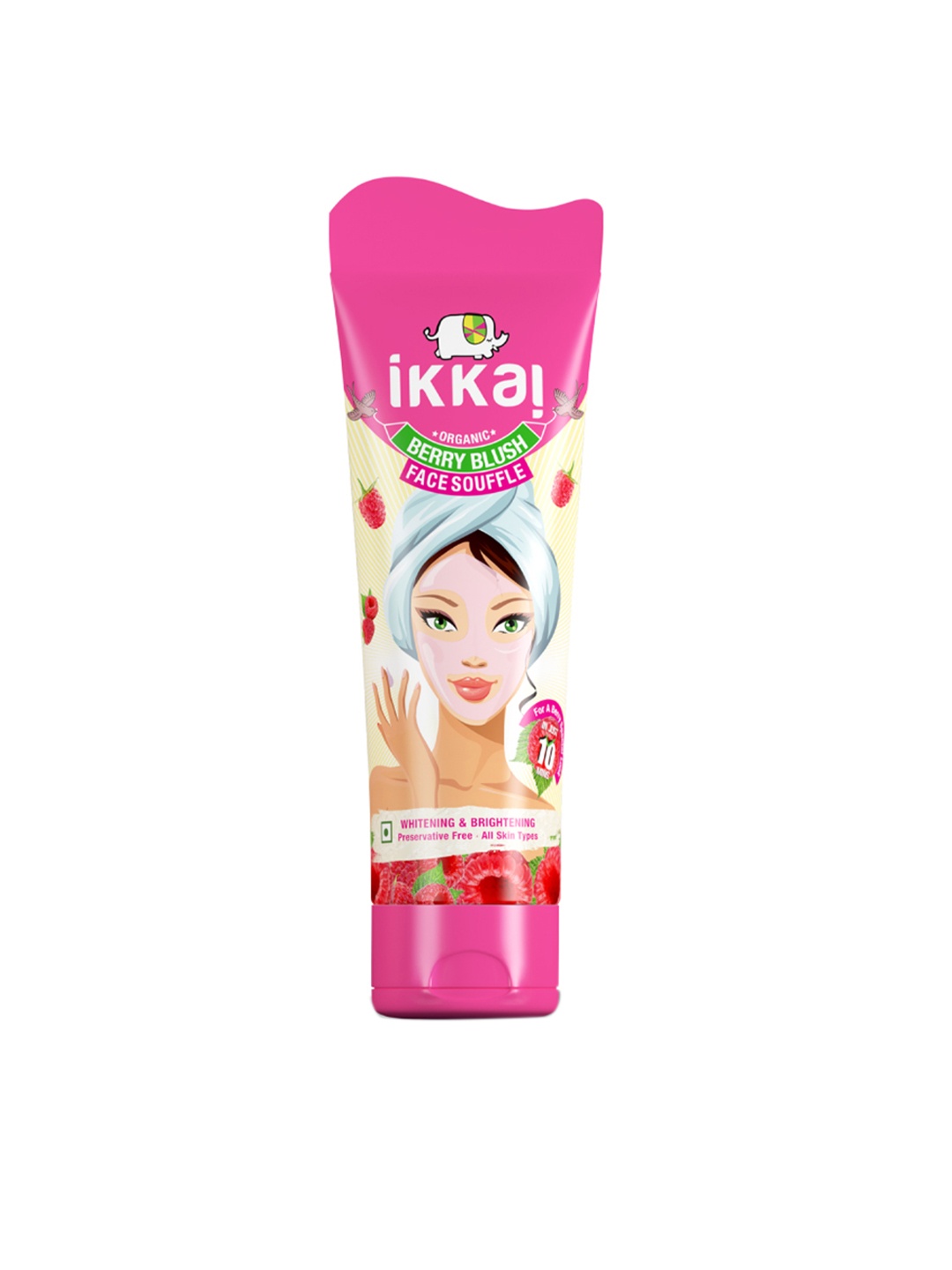 

Ikkai Organic Face Souffle - Berry Blush 100 g, Pink