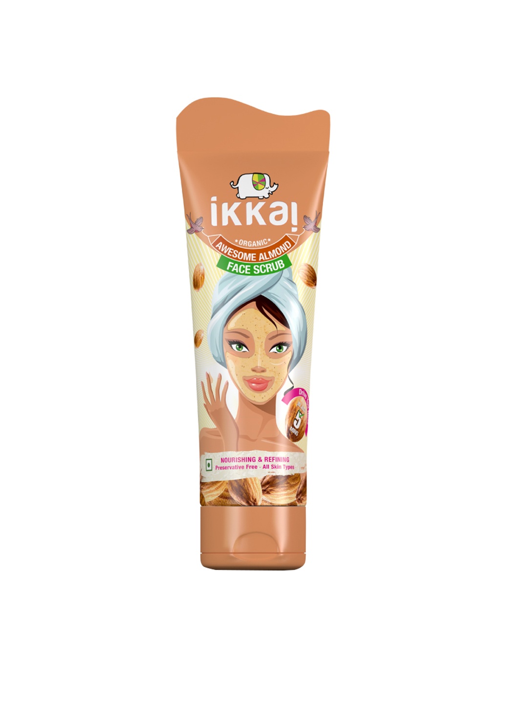 

Ikkai Organic Face Scrub - Awesome Almond 100 g, Brown