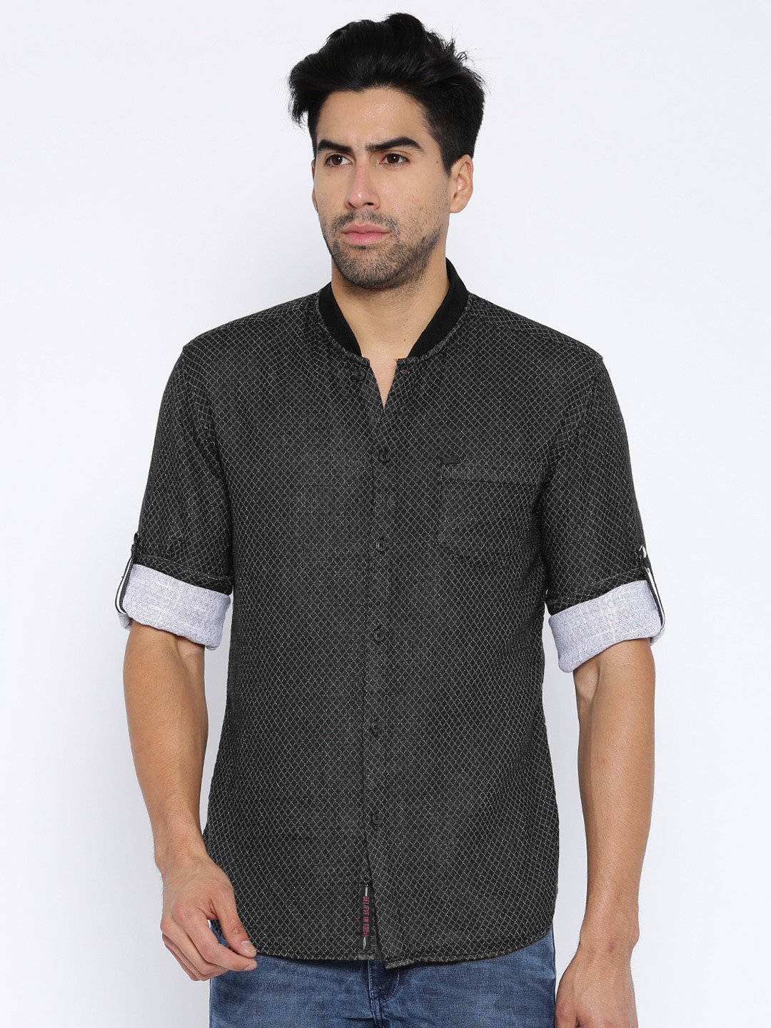 

Locomotive Black Casual Shirt