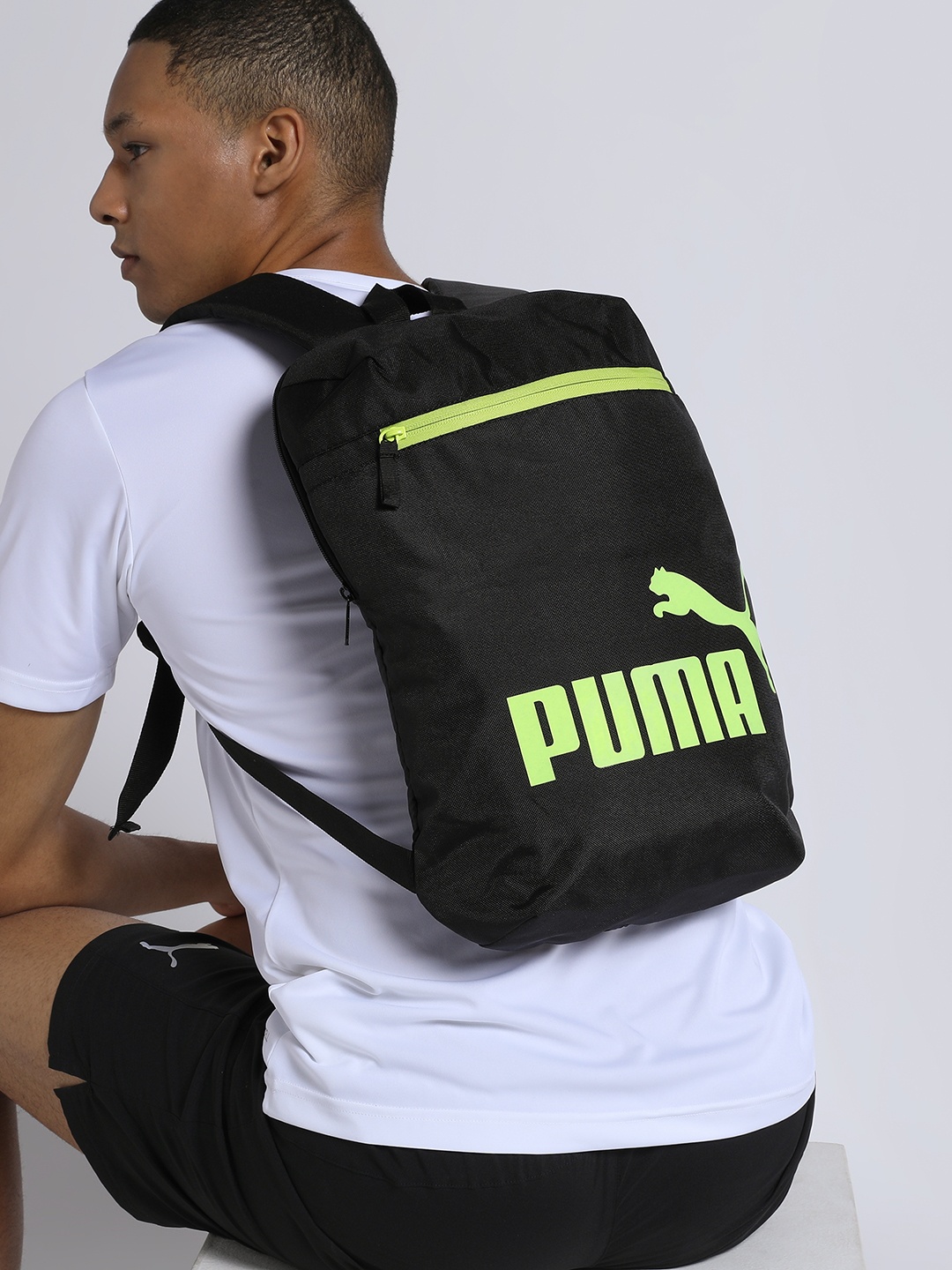 

Puma Unisex Black Brand Logo Backpack