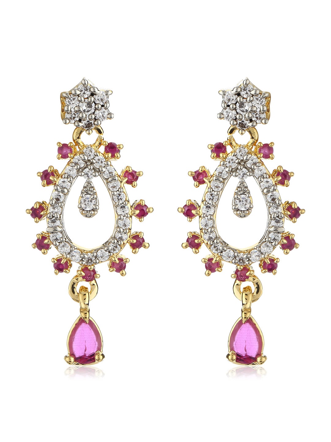 

Estele White & Pink Contemporary Drop Earrings
