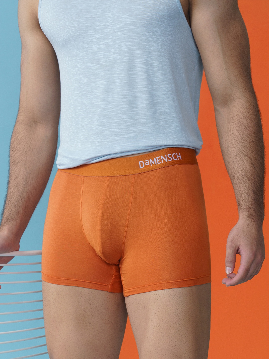 

DaMENSCH DEO-SOFT Solid Premium Egyptian Cotton-Modal Blend Trunk, Orange