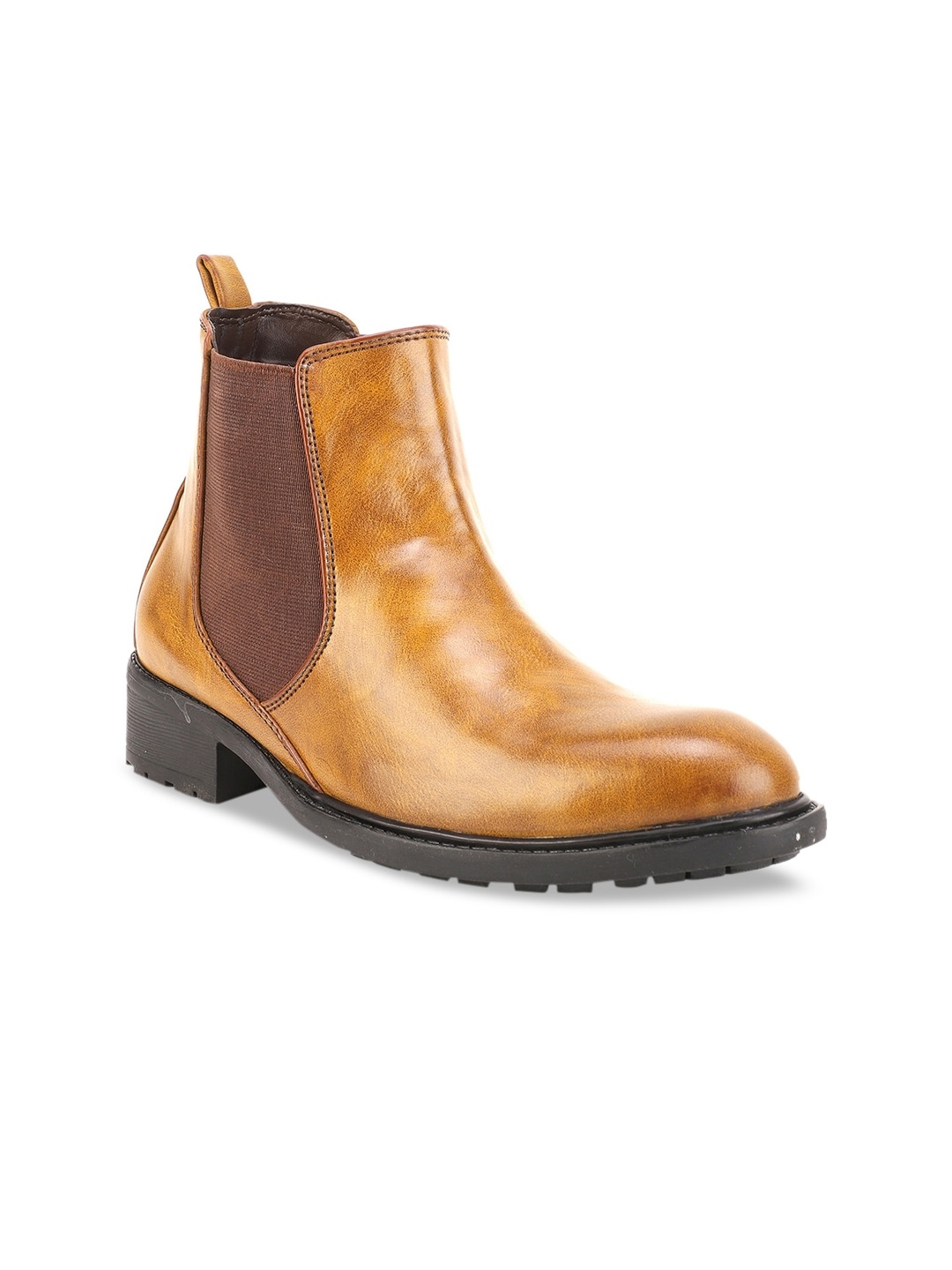 

Bruno Manetti Women Tan Solid Heeled Boots