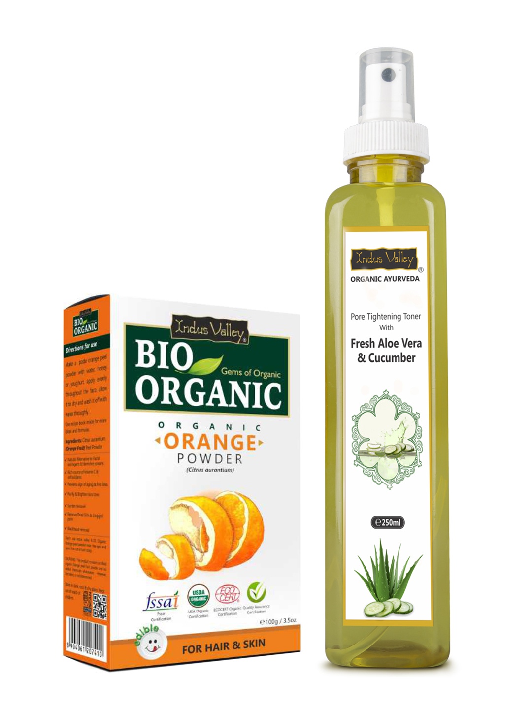

Indus Valley Set Of Bio Organic Orange Peel Powder & Toner