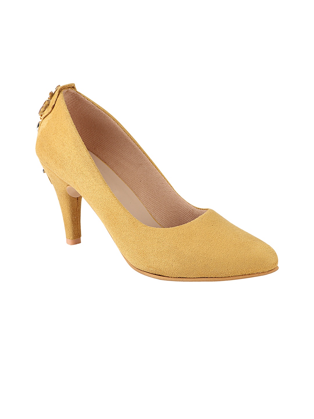 

Shoetopia Women Yellow Solid Pumps