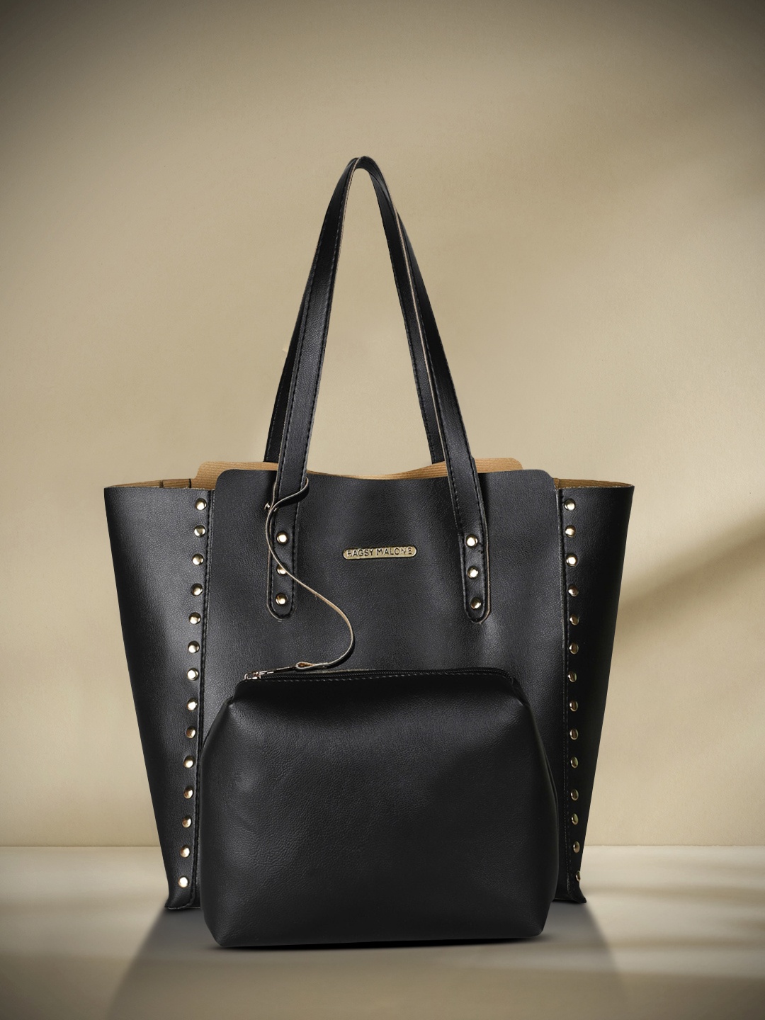 

Bagsy Malone Black Solid Tote Bag